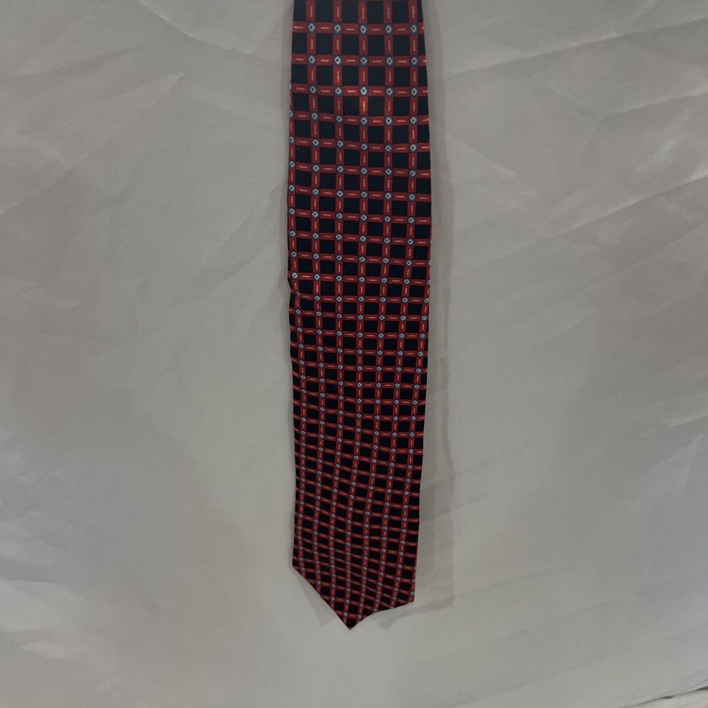 Neck Art Handmade Red Geometric‎  red black blue modern Neck Tie (57x3.75) 27